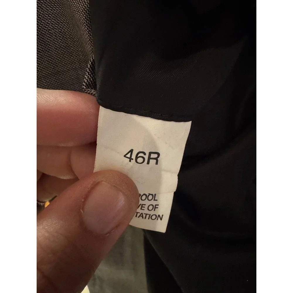 Jos.‎ A. Bank Mens Blazer Jacket Light Gray Wool Tailored Fit 2-Button 46R